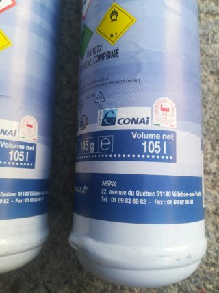 2 Garrafas NEVAX oxigene