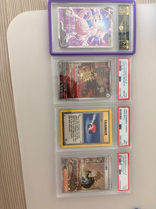 Lote Cartas Pokémon Graduadas Mewtwo, Meowth, etc