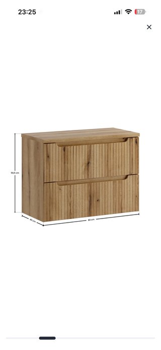 Mueble de baño Nova 80cm madera