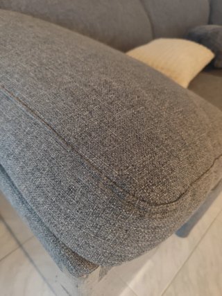 Sofá 2 plazas extensible gris