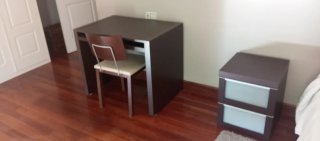 Mesa estudio, mesilla y silla madera