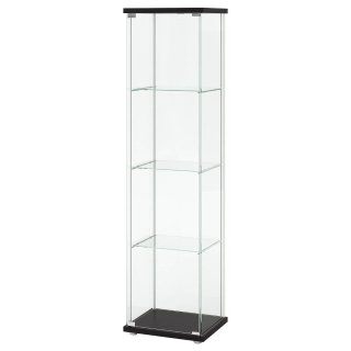 Vitrina Detolf IKEA Cristal y Madera Negra