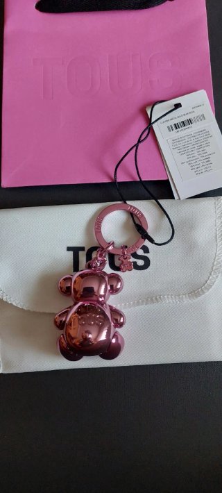 Llavero Tous Oso Rosa Metalizado