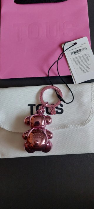 Llavero Tous Oso Rosa Metalizado