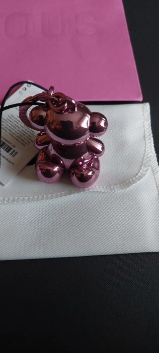 Llavero Tous Oso Rosa Metalizado