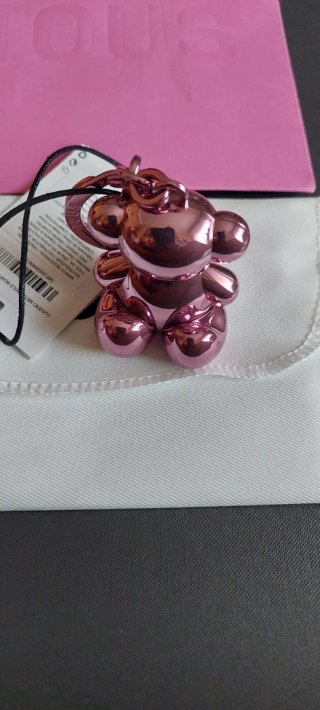 Llavero Tous Oso Rosa Metalizado