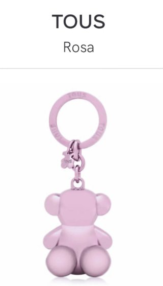 Llavero Tous Oso Rosa Metalizado