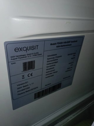Nevera Exquisit gris