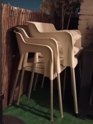 Sillas de terraza apilables