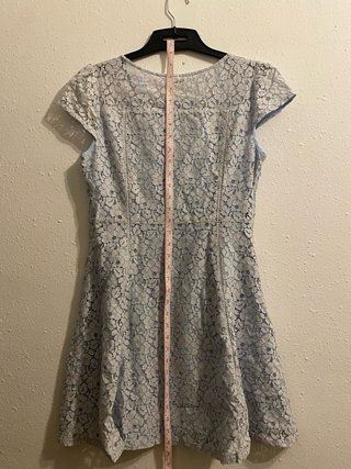 Vestido azul celeste doble capa