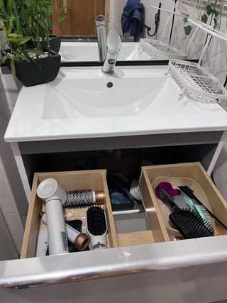 Mueble de baño completo blanco y plata