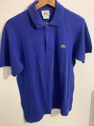 Camiseta Polo Lacoste Azul Talla 3 Vintage