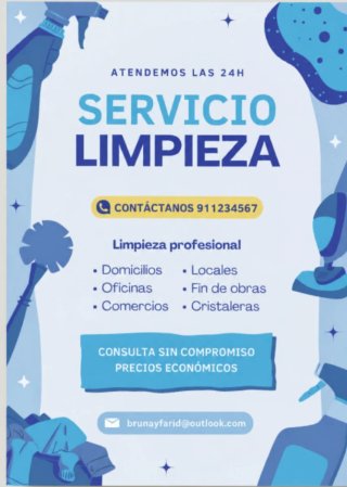 Servicios de limpieza.