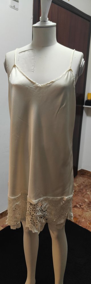 Sottoveste Drusi avorio con pizzo