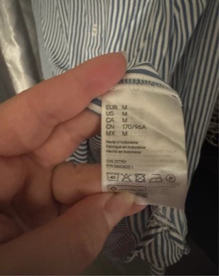 Camicia donna H&M righe taglia M con etichetta