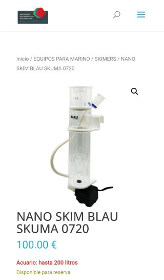 NUEVO!! Skimmer Scuma 0720 acuario marino