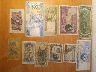 Lote 11 Billetes Antiguos España y América S.XX