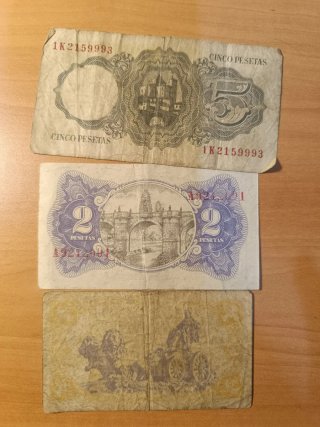 Lote 11 Billetes Antiguos España y América S.XX