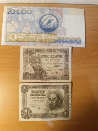 Lote 11 Billetes Antiguos España y América S.XX