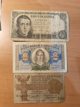 Lote 11 Billetes Antiguos España y América S.XX