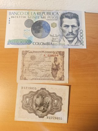 Lote 11 Billetes Antiguos España y América S.XX