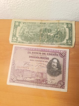 Lote 11 Billetes Antiguos España y América S.XX