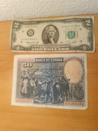 Lote 11 Billetes Antiguos España y América S.XX