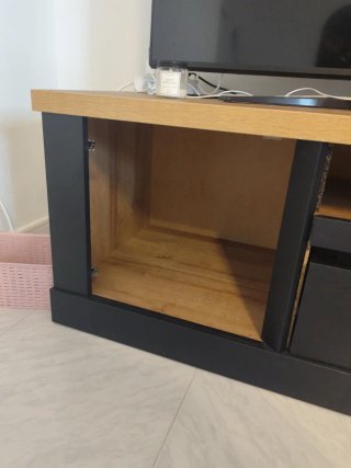 Mueble TV Negro y Madera