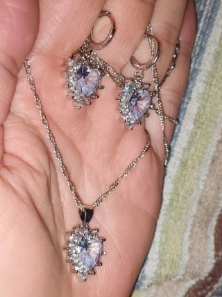 Conjunto de Joyas Corazón    Plata