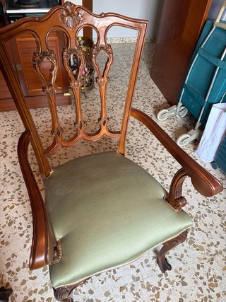 Juego 4 Sillas + 2 Sillones Madera