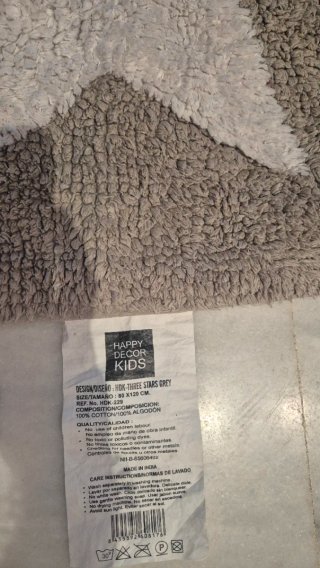 Alfombra infantil estrellas beige