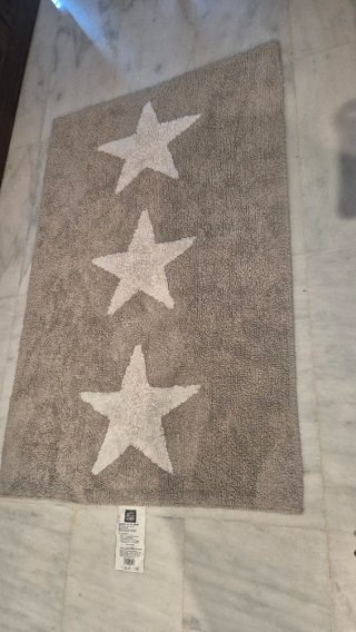 Alfombra infantil estrellas beige