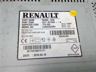 Sistema Audio GPS Renaut 281150198R