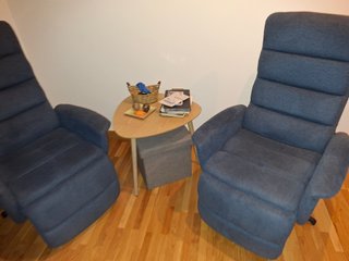 Sillón Relax Giratorio Extensible Azul