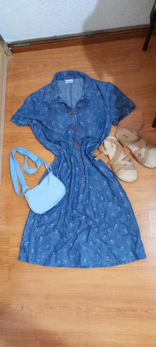 Vestido vaquero floral verano