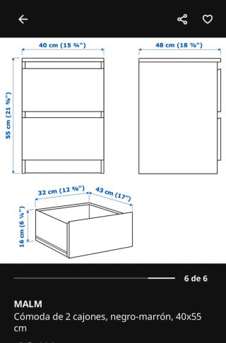 2 Mesitas de Noche Ikea Negras