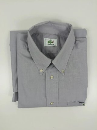 Camisa Lacoste Gris Manga Corta