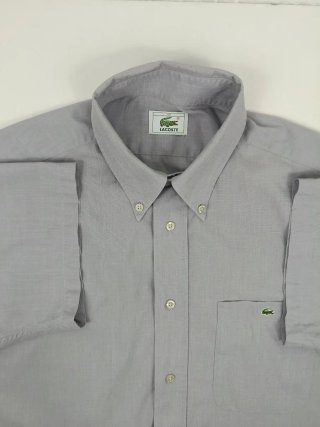 Camisa Lacoste Gris Manga Corta