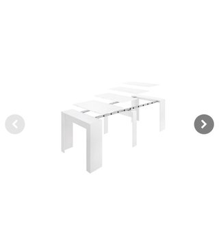 Mesa consola 5 posiciones blanco brillo