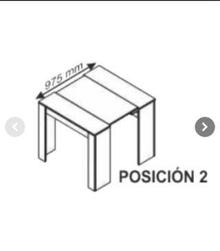 Mesa consola 5 posiciones blanco brillo