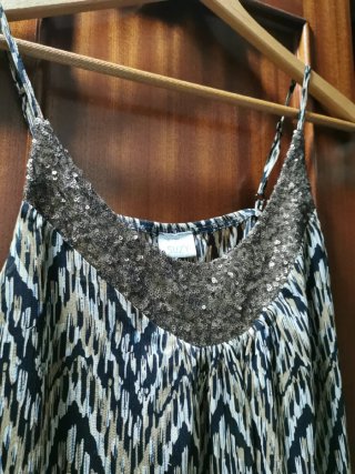 Blusa gasa con lentejuelas