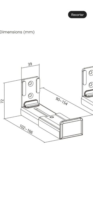 Soporte Pared Universal Barra Sonido Negra