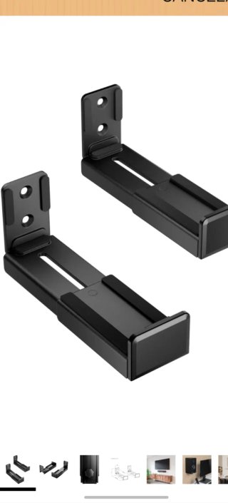 Soporte Pared Universal Barra Sonido Negra