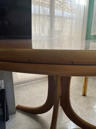 Mesa Comedor Redonda Extensible Madera Maciza