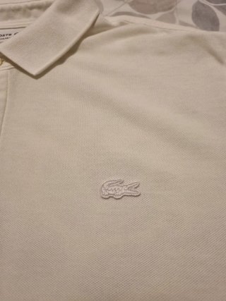 Polo Lacoste Blanco Talla L