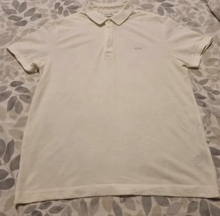 Polo Lacoste Blanco Talla L