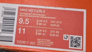 Nike Metcon 9 Azul Naranja Talla 43