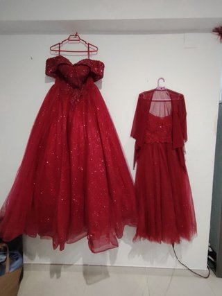 Vestido de 15 años rojo