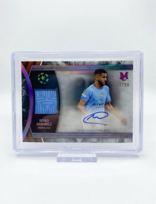 Riyad Mahrez auto + memorabilia 73/99 topps