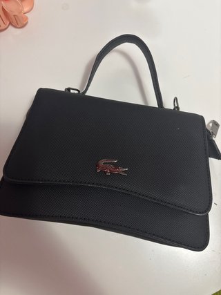 Bolso de mano Lacoste negro